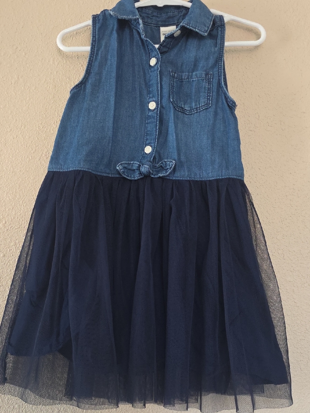 OshKosh B'gosh Denim Top Navy Tulle Dress